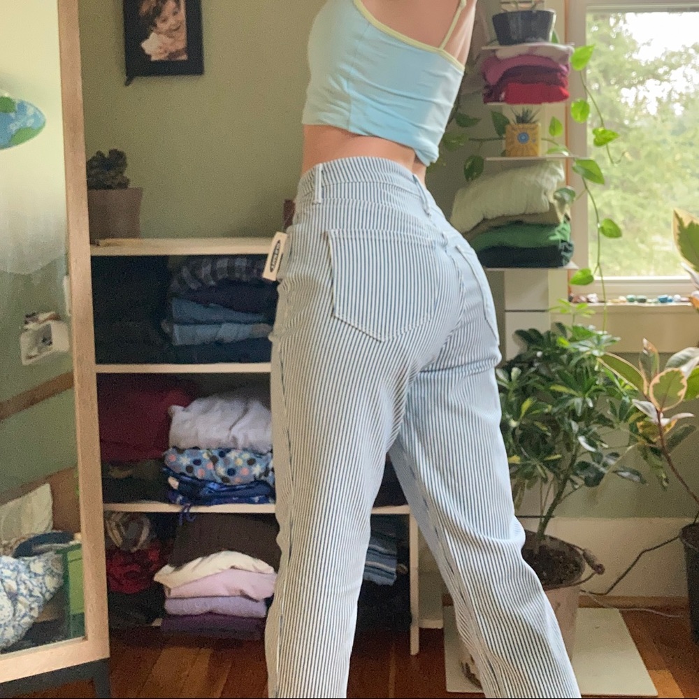 High waisted stripped pants